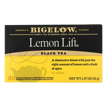 Bigelow Tea Lemon Lift Black Tea - Case Of 6 - 20 Bags - Maras Green
