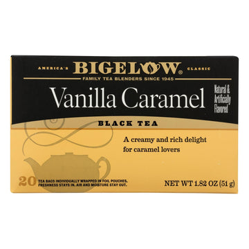 Bigelow Tea Vanilla Caramel Black Tea - Case Of 6 - 20 Bags - Maras Green