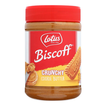 Biscoff Cookie Butter Spread - Peanut Butter Alternative - Crunchy - 13.4 Oz - Case Of 8 - Maras Green