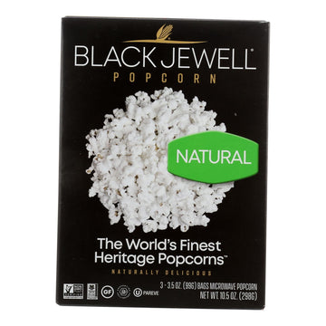 Black Jewell Microwave Popcorn - Natural - Case Of 6 - 10.5 Oz. - Maras Green