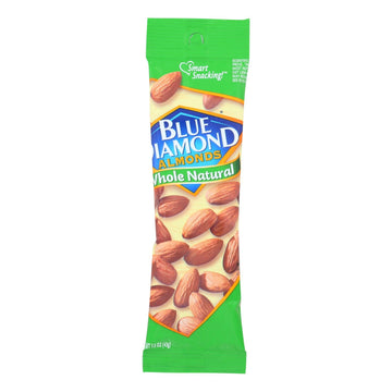 Blue Diamond Natural Whole Almonds - Case Of 12 - 1.5 Oz - Maras Green