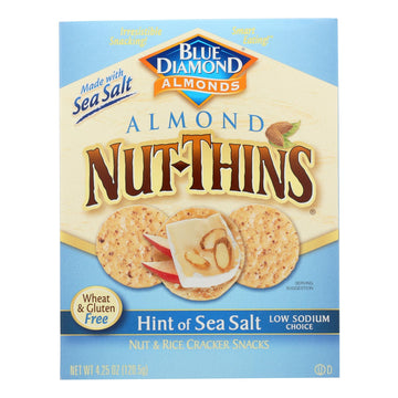 Blue Diamond - Nut Thins - Sea Salt - Case Of 12 - 4.25 Oz. - Maras Green