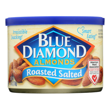 Blue Diamond Roasted Salted Almonds - Case Of 12 - 6 Oz - Maras Green