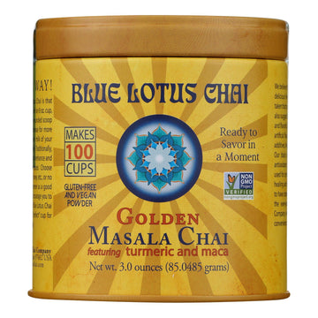 Blue Lotus - Masala Chai Golden - Case Of 6 - 3 Oz - Maras Green