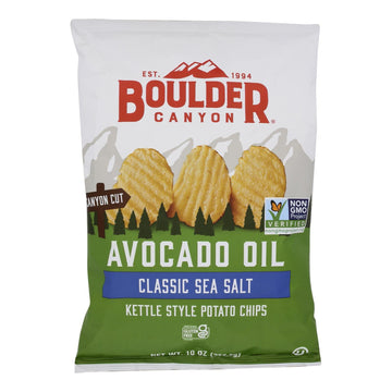 Boulder Canyon Natural Foods - Chips Ktl Cnct Avo S Salt - Case Of 12 - 10.00 Oz - Maras Green