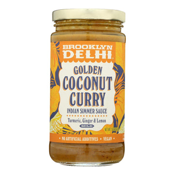 Brooklyn Delhi - Golden Coconut Curry Simmer Sauce - Case Of 6 - 12 Oz - Maras Green
