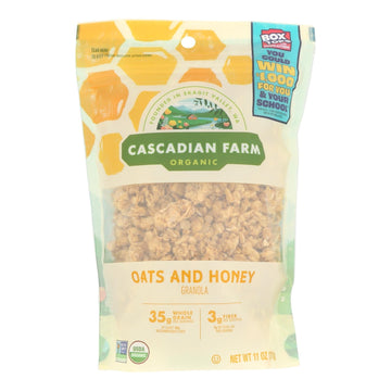 Cascadian Farm - Granola Organic Oats Honey - Case Of 4 - 11 Ounces - Maras Green