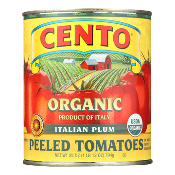 Cento - Italian Plum Whole Peeled Tomatoes - Case Of 6 - 28 Oz. - Maras Green