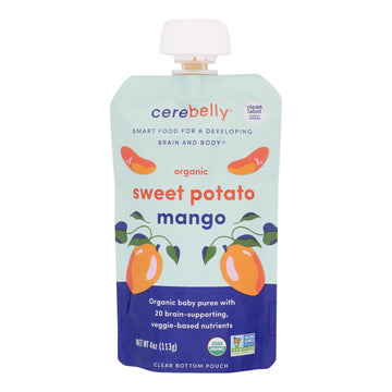 Cerebelly - Puree Sweet Potato Mango - Case Of 6 - 4 Oz - Maras Green