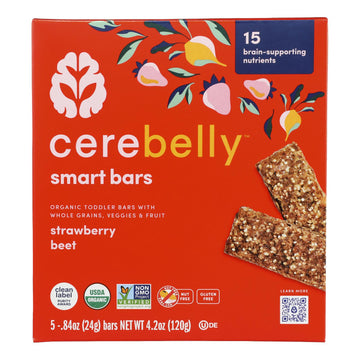 Cerebelly - Smart Bar Strwb Beet - Case Of 6 - 4.2 Oz - Maras Green