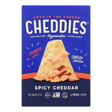 Cheddies - Cracker Spicy Cheddar - Case Of 6 - 4.2 Ounces - Maras Green