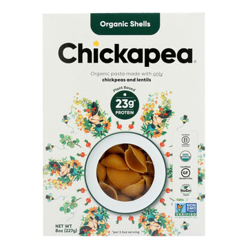 Chickapea Pasta - Pasta - Shells - Case Of 6 - 8 Oz. - Maras Green