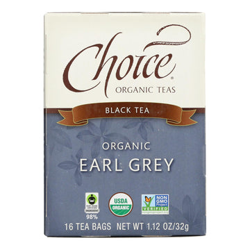 Choice Organic Teas - Earl Grey Tea - 16 Bags - Case Of 6 - Maras Green