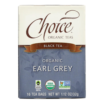 Choice Organic Teas - Earl Grey Tea - 16 Bags - Case Of 6 - Maras Green