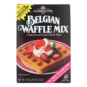 Classique Fare Belgian Waffle Mix - Case Of 6 - 16 Oz. - Maras Green
