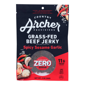 Country Archer - Bf Jrky Spicy Ses Gar Zero - Case Of 12 - 2 Oz - Maras Green