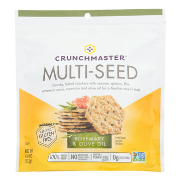 Crunchmaster - Multiseed Crckr Rsmry&olv - Case Of 12 - 4 Oz - Maras Green