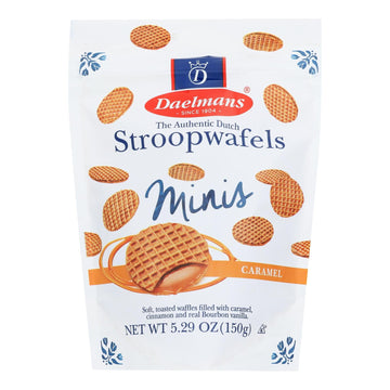 Daelmans Stroopwafel - Caramel - Mini - Case Of 10 - 5.29 Oz - Maras Green