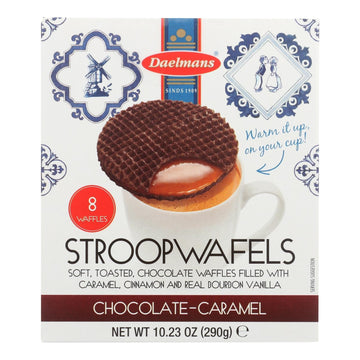 Daelmans - Stroopwafel - Chocolate Caramel Cube - Case Of 8 - 10.23 Oz. - Maras Green
