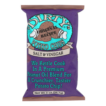 Dirty Chips - Potato Chips - Salt And Vinegar - Case Of 25 - 2 Oz. - Maras Green