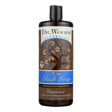 Dr. Woods Naturals Black Soap - Shea Vision - Peppermint - 32 Oz - Maras Green
