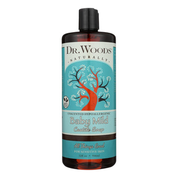 Dr. Woods Naturals Castile Soap - Baby Mild - Case Of 1 - 32 Oz. - Maras Green