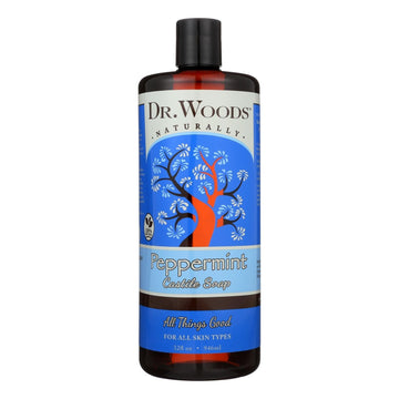 Dr. Woods Pure Castile Soap Peppermint - 32 Fl Oz - Maras Green