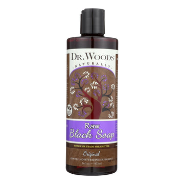 Dr. Woods Shea Vision Pure Black Soap With Organic Shea Butter - 16 Fl Oz - Maras Green