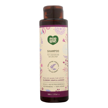 Ecolove Shampoo - Purple Fruit Shampoo For Colored And Very Dry Hair - Case Of 1 - 17.6 Fl Oz. - Maras Green