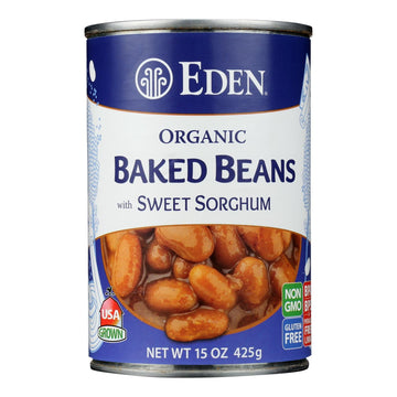 Eden Foods Baked Beans With Sorghum And Mustard Organic - Case Of 12 - 15 Oz. - Maras Green