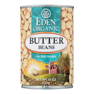 Eden Foods Butter Beans Organic - Case Of 12 - 15 Oz. - Maras Green