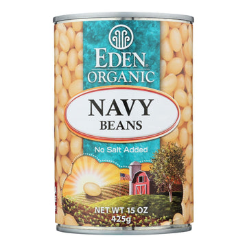 Eden Foods Navy Beans - Organic - Case Of 12 - 15 Oz. - Maras Green