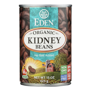 Eden Foods Organic Kidney Beans - Case Of 12 - 15 Oz. - Maras Green