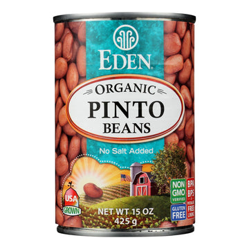 Eden Foods Organic Pinto Beans - Case Of 12 - 15 Oz. - Maras Green
