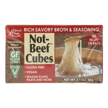 Edwards And Sons Natural Bouillon Cubes - Not Beef - 3.1 Oz - Case Of 12 - Maras Green