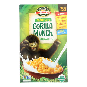 Envirokidz - Organic Corn Puff - Gorilla Munch - Case Of 12 - 10 Oz. - Maras Green