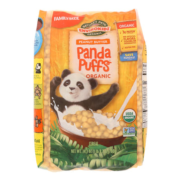 Envirokidz - Panda Puffs Cereal - Peanut Butter - Case Of 6 - 24.7 Oz. - Maras Green