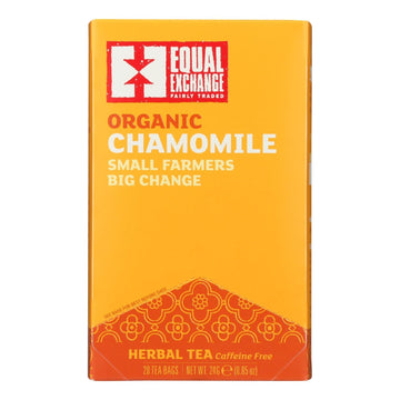 Equal Exchange Organic Chamomile Tea - Chamomile Tea - Case Of 6 - 20 Bags - Maras Green
