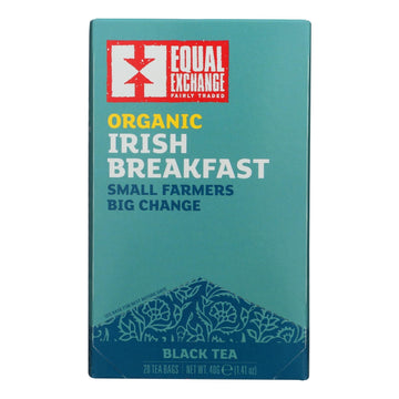 Equal Exchange Organic Irish Breakfast Tea - Irish Breakfast - Case Of 6 - 20 Bags - Maras Green
