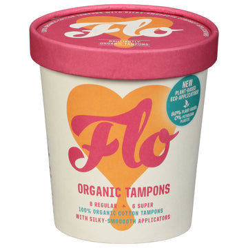 Flo - Tampon Organic Eco - applicator - Case Of 12 - 14 Ct - Maras Green