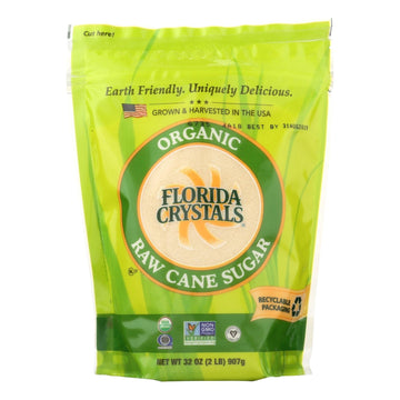 Florida Crystals Organic Cane Sugar - Cane Sugar - Case Of 6 - 2 Lb. - Maras Green