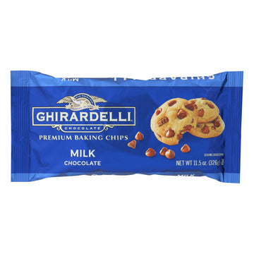 Ghirardelli Baking Chips - Milk Chocolate - Case Of 12 - 11.5 Oz. - Maras Green