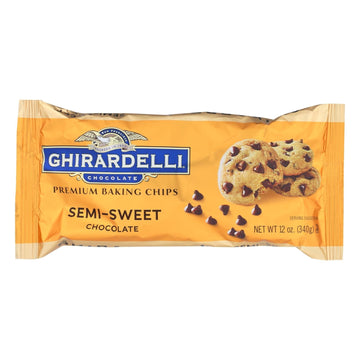 Ghirardelli Baking Chips - Semi Sweet Chocolate - Case Of 12 - 12 Oz. - Maras Green