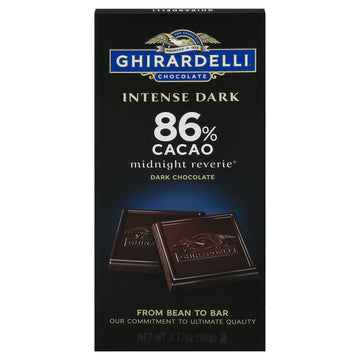 Ghirardelli - Bar Intense Dark Dark Chocolate - Case Of 12 - 3.17 Ounces - Maras Green
