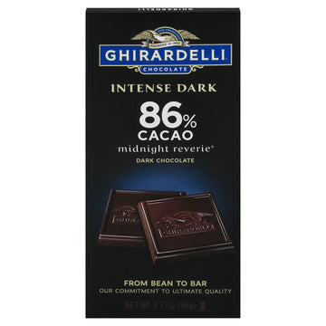 Ghirardelli - Bar Intense Dark Dark Chocolate - Case Of 12 - 3.17 Ounces - Maras Green