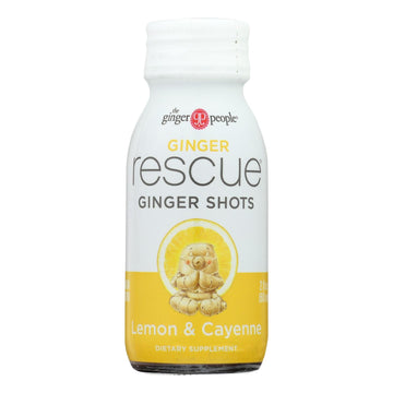 Ginger People - Ginger Shot Rescue Lemon Cynn - Case Of 12 - 2 Fz - Maras Green
