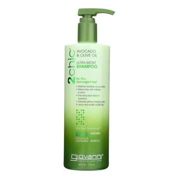 Giovanni Hair Care Products Shampoo - 2chic Avocado And Olive Oil - 24 Fl Oz - Maras Green