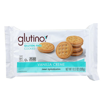 Glutino Creme Cookies - Vanilla - Case Of 12 - 10.5 Oz. - Maras Green