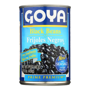 Goya - Beans Black Low Salt - Case Of 24 - 15.5 Oz - Maras Green
