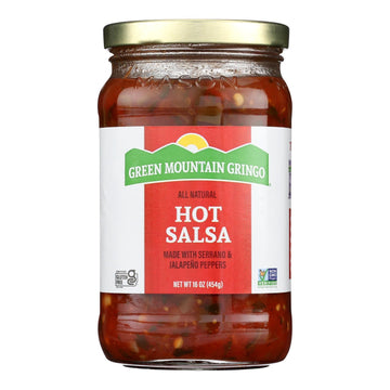 Green Mountain Gringo Hot Salsa - Case Of 12 - 16 Oz. - Maras Green